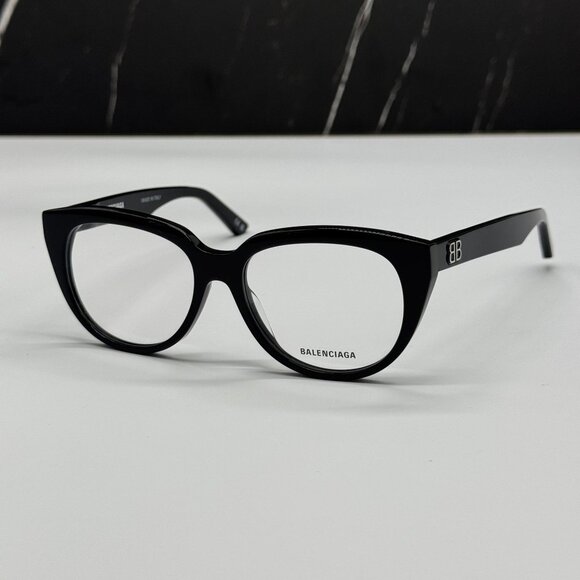 NEW BALENCIAGA BB0131O 001 CAT EYE BLACK WOMEN EYEGLASSES BALENCIAGA - Picture 2 of 9